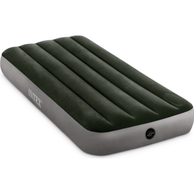 Надувной матрас INTEX Downy Airbed 64760, 76×191×25 см, с встроенным ножным насосом